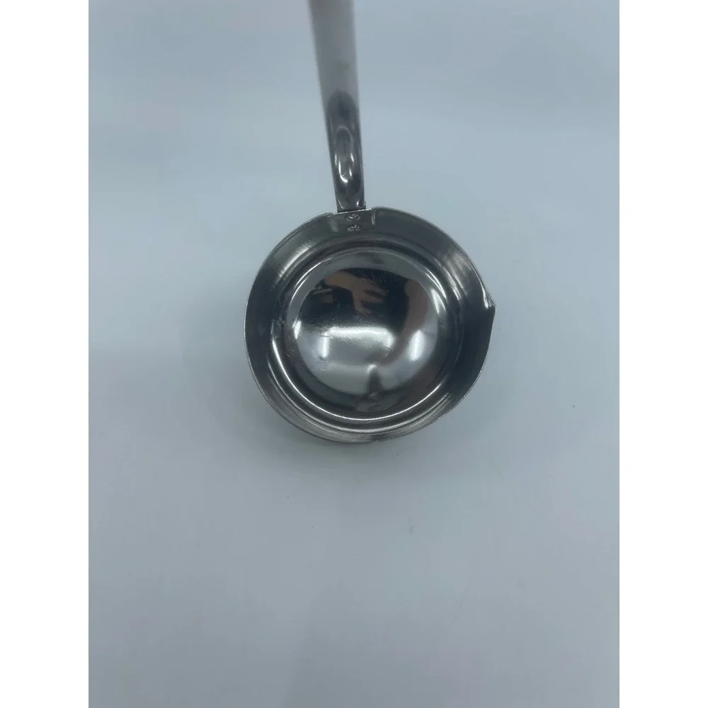 Vintage Ekco Stainless Steel Soup Ladle Black Atomic Starburst 10